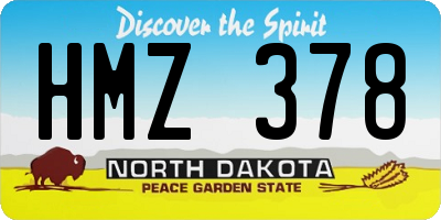 ND license plate HMZ378