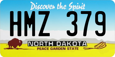 ND license plate HMZ379