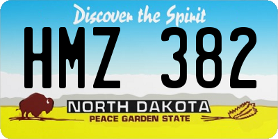 ND license plate HMZ382