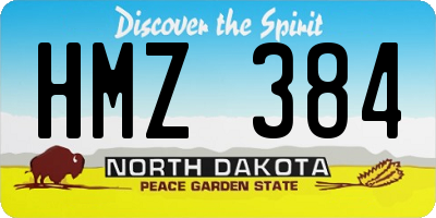 ND license plate HMZ384