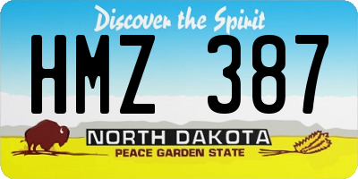 ND license plate HMZ387