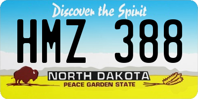 ND license plate HMZ388