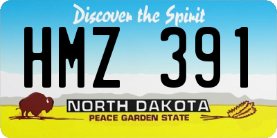 ND license plate HMZ391