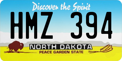 ND license plate HMZ394