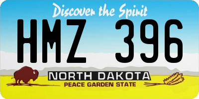 ND license plate HMZ396