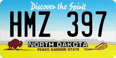 ND license plate HMZ397
