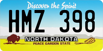 ND license plate HMZ398