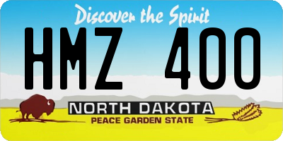 ND license plate HMZ400