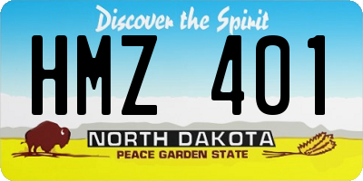 ND license plate HMZ401