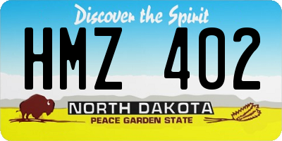 ND license plate HMZ402