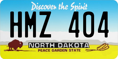 ND license plate HMZ404