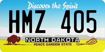 ND license plate HMZ405