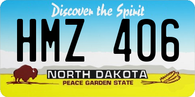 ND license plate HMZ406