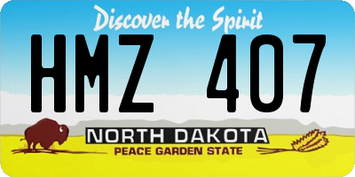 ND license plate HMZ407