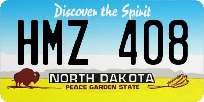 ND license plate HMZ408