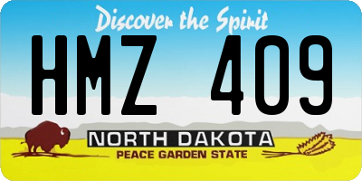 ND license plate HMZ409