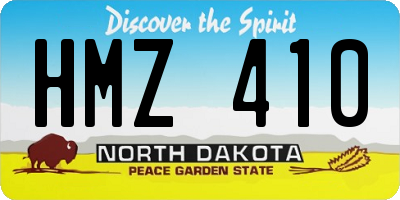 ND license plate HMZ410