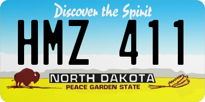 ND license plate HMZ411