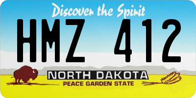 ND license plate HMZ412