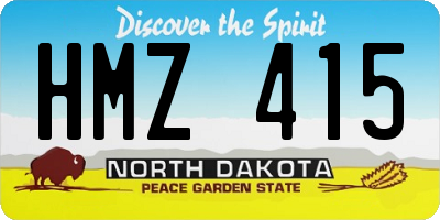 ND license plate HMZ415