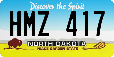 ND license plate HMZ417