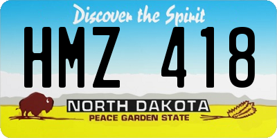 ND license plate HMZ418