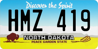 ND license plate HMZ419