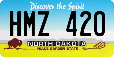 ND license plate HMZ420