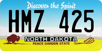 ND license plate HMZ425