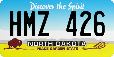 ND license plate HMZ426