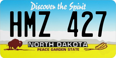 ND license plate HMZ427