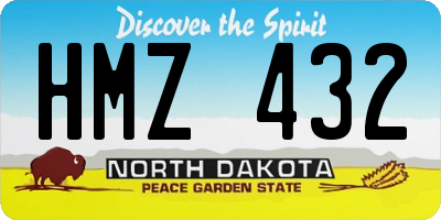 ND license plate HMZ432