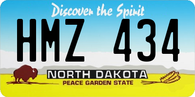 ND license plate HMZ434