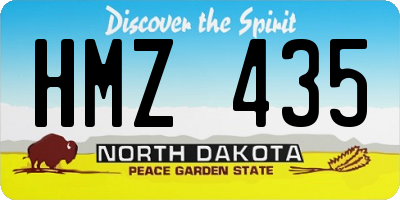 ND license plate HMZ435