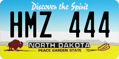 ND license plate HMZ444