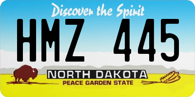 ND license plate HMZ445