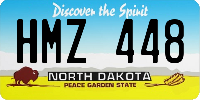 ND license plate HMZ448