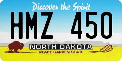 ND license plate HMZ450