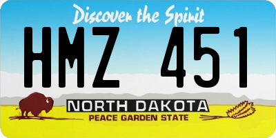 ND license plate HMZ451