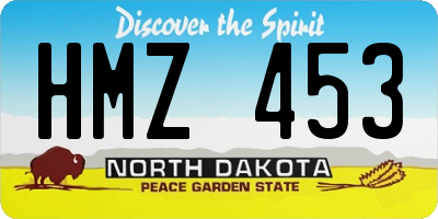 ND license plate HMZ453