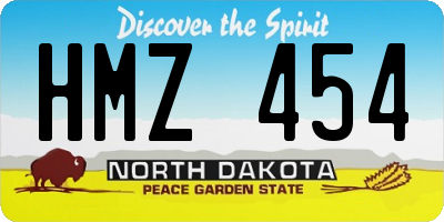 ND license plate HMZ454