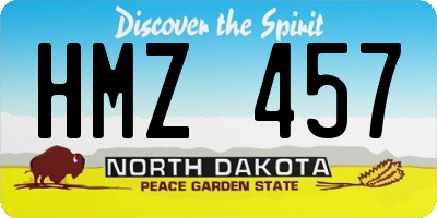 ND license plate HMZ457