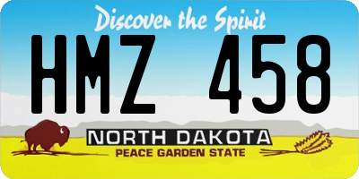 ND license plate HMZ458