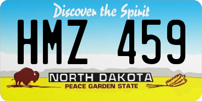 ND license plate HMZ459