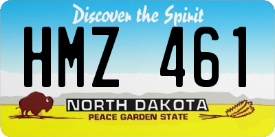 ND license plate HMZ461