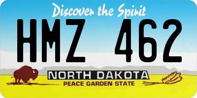 ND license plate HMZ462