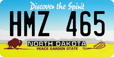 ND license plate HMZ465