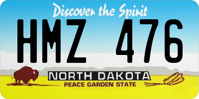 ND license plate HMZ476