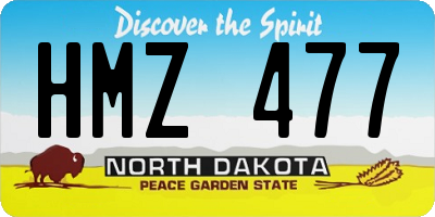 ND license plate HMZ477