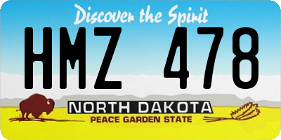 ND license plate HMZ478